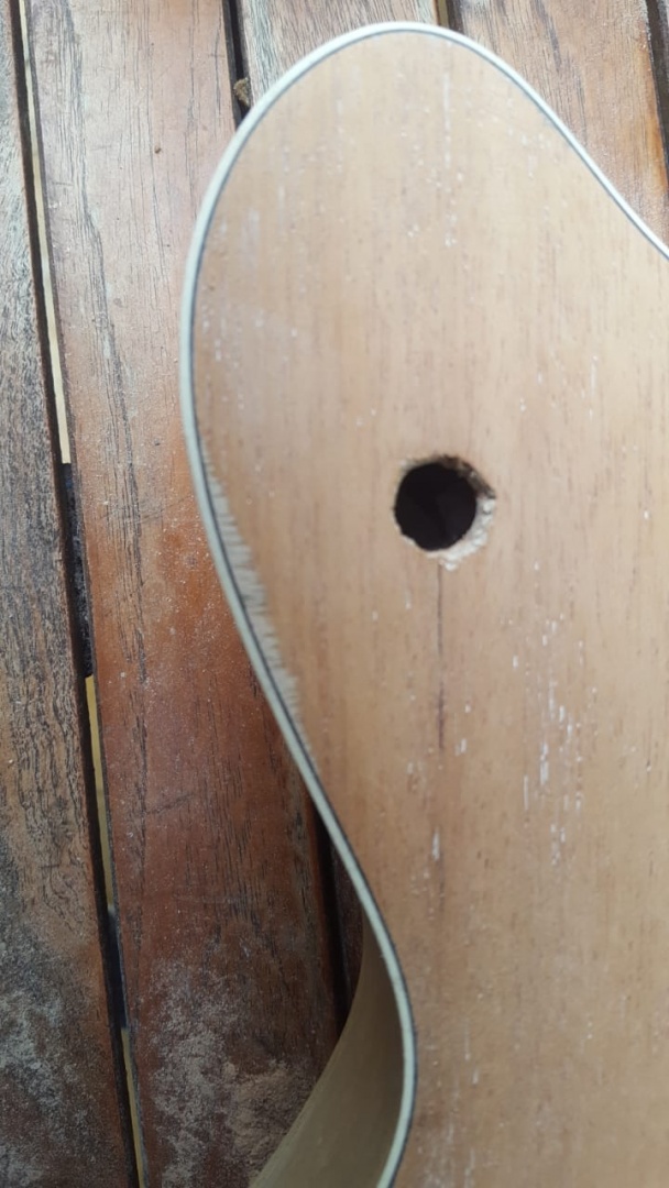 Axl semihollow body refinish In Progress and Finished Work