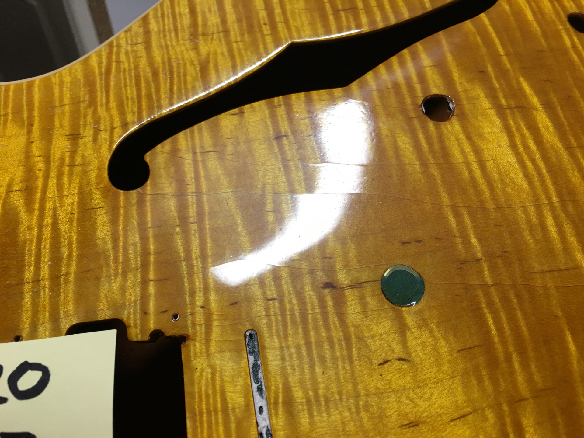 Lacquer is cracked after polishing Inlays and Finishing Chat